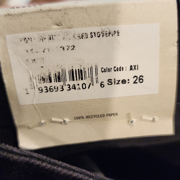 NWT Agolde Devon Stacked Lowrise Stove-Pipe Black Jeans Organic Cotton Size 26 - Picture 5 of 15